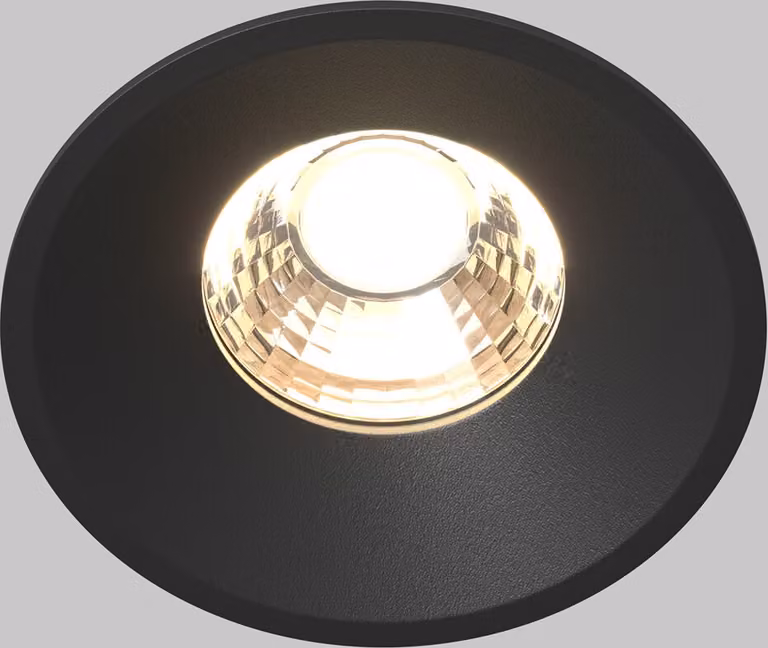 Faretto LED da incasso rotondo nero 910lm 12W alluminio 3000K IP20 Maytoni Round
