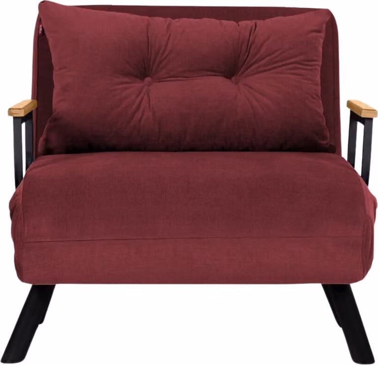 Calicosy - Poltrona convertibile in tessuto con gambe in metallo L67 cm - SANDO