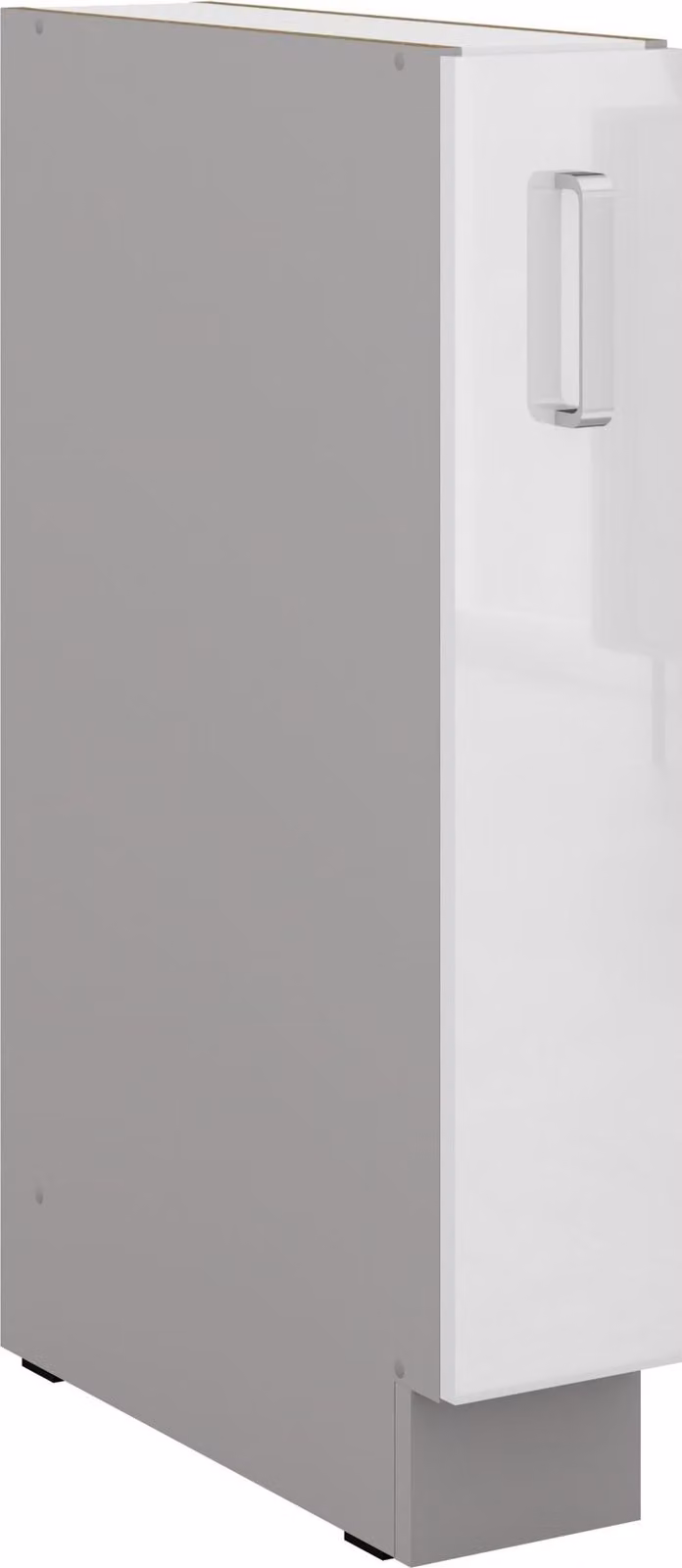 Cucina Bianca Bianca Base lucida 15 cm Cucina estraibile Grigio