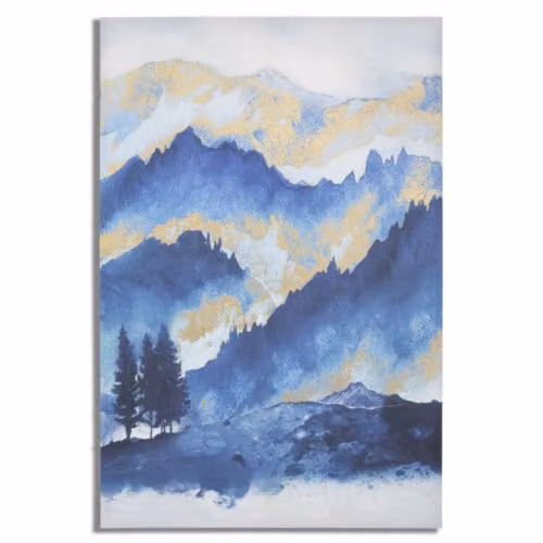 Quadri Moderni STAMPA DIPINTA MOUNTAIN TREE CM 80X3X120 Mauro Ferretti