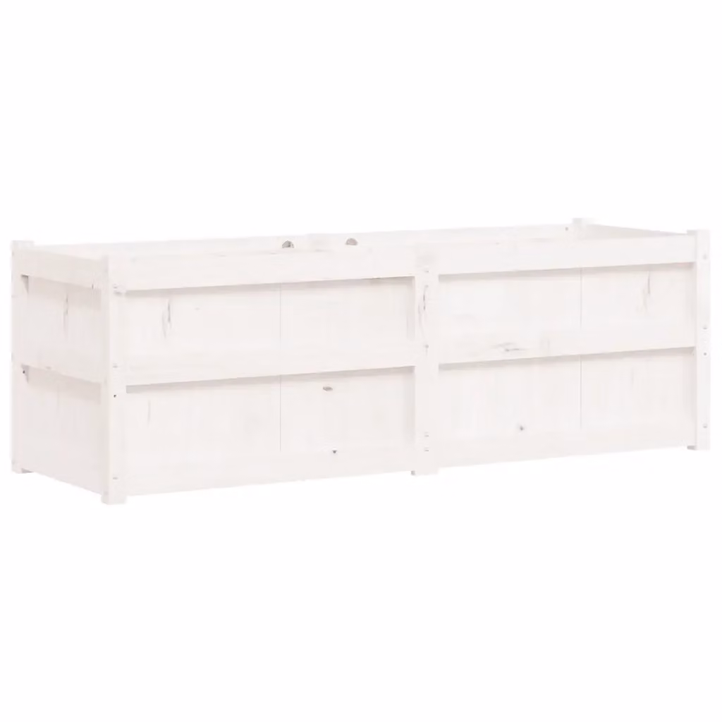 Fioriera da giardino Videx in legno bianca L: 150 cm, P: 50 cm, H: 50 cm – 2