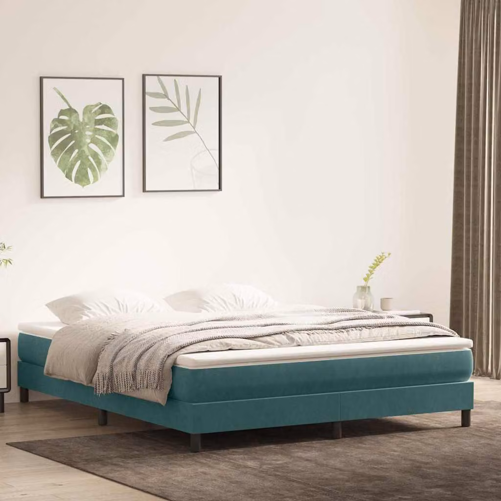 Maison Exclusive - Letto a Molle senza Materasso Verde Scuro 180x220 cm Velluto