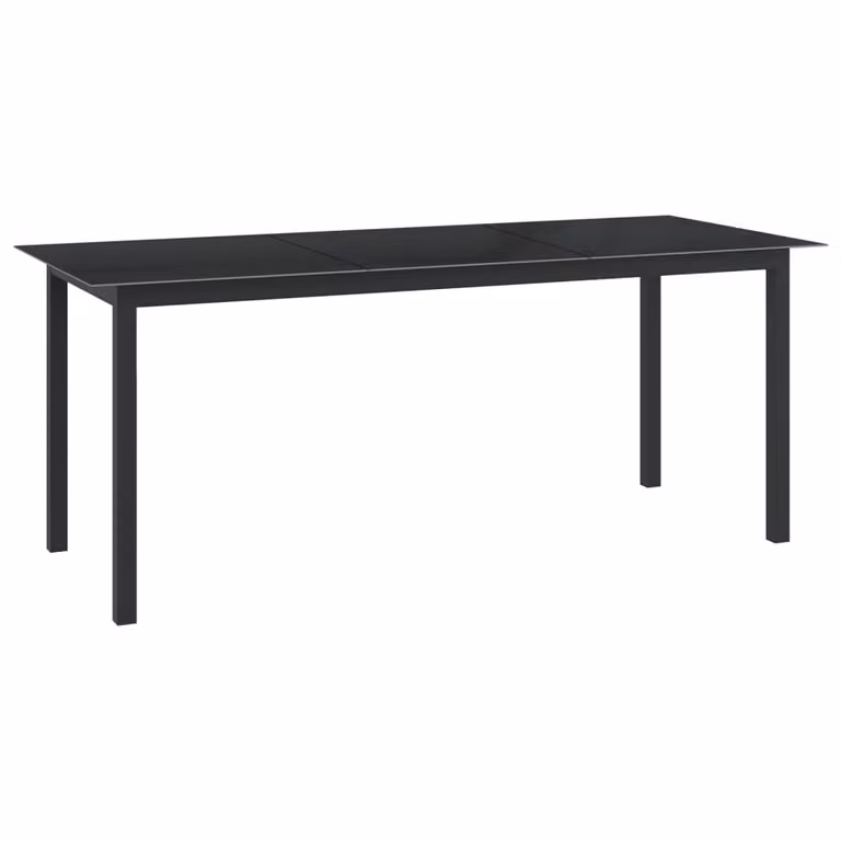 set da pranzo da giardino 9 pezzi alluminio antracite