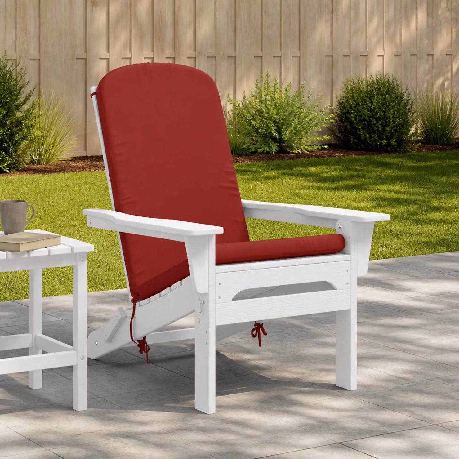 Cuscino per Lounger da Sole vidaXL GEMERT Rosso in Poliestere con Rivestimento Lavabile e Resistente ai Raggi UV