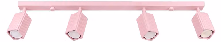 Plafoniera RAYO 4L rosa 4xGU10 10W alluminio 16,5x6x81cm Sollux Lighting
