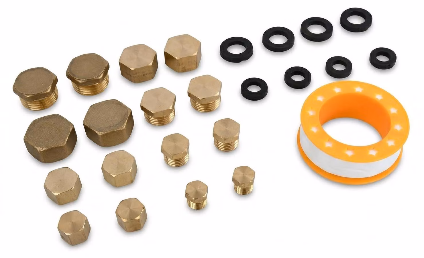 Solidchoice - Set di 16 tappi ciechi in ottone per tubi dell'acqua