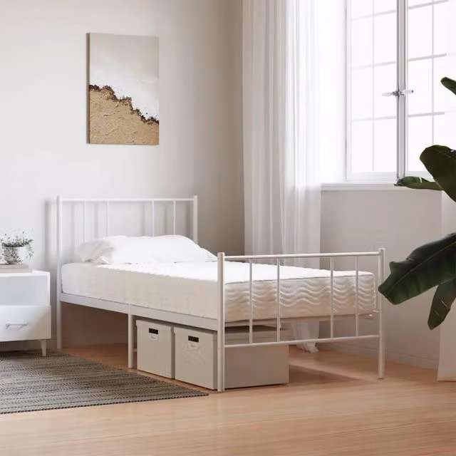 Materasso in schiuma comfort foam bianco vidaXL L: 100 cm, P: 200 cm, Durezza H2