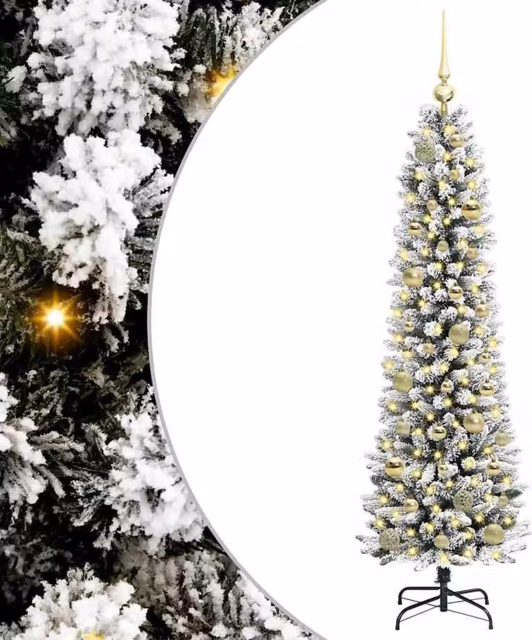 Albero di Natale artificiale con 150 LED Bianco 150 cm