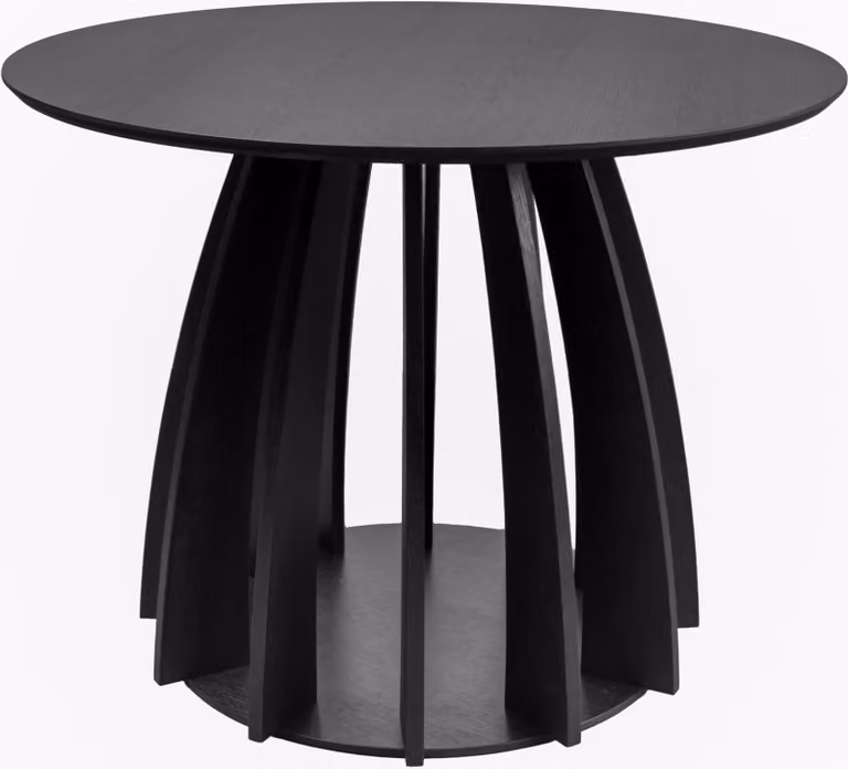 Selsey Diciffy – Tavolo rotondo da pranzo, impiallacciatura nera, diametro 100 cm