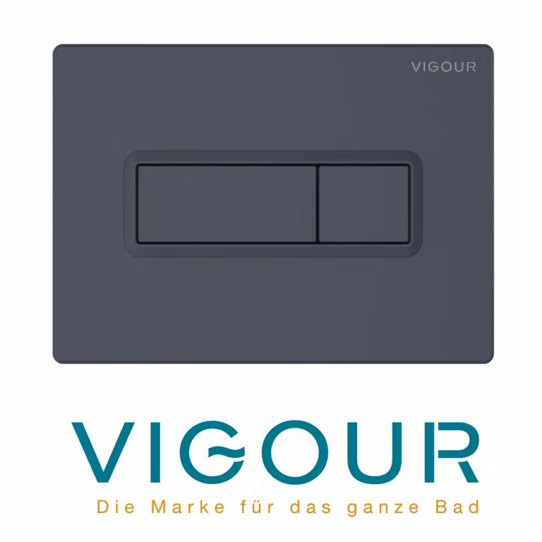 VIGOUR TEES Piastra di risciacquo WC per doppio scarico, antracite opaco