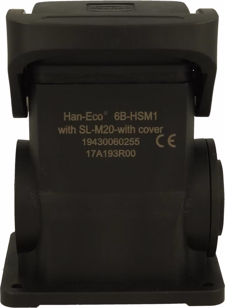 HARTING Han ECO 6B Alloggiamento base senza pressacavo, 1xM20 uscita cavo laterale, con 1 staffa longitudinale con