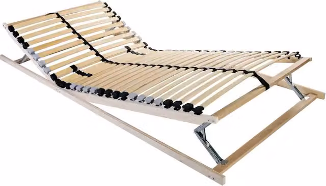 Base a doghe Marrone 90 x 190 cm Legno massello di faggio 42015246