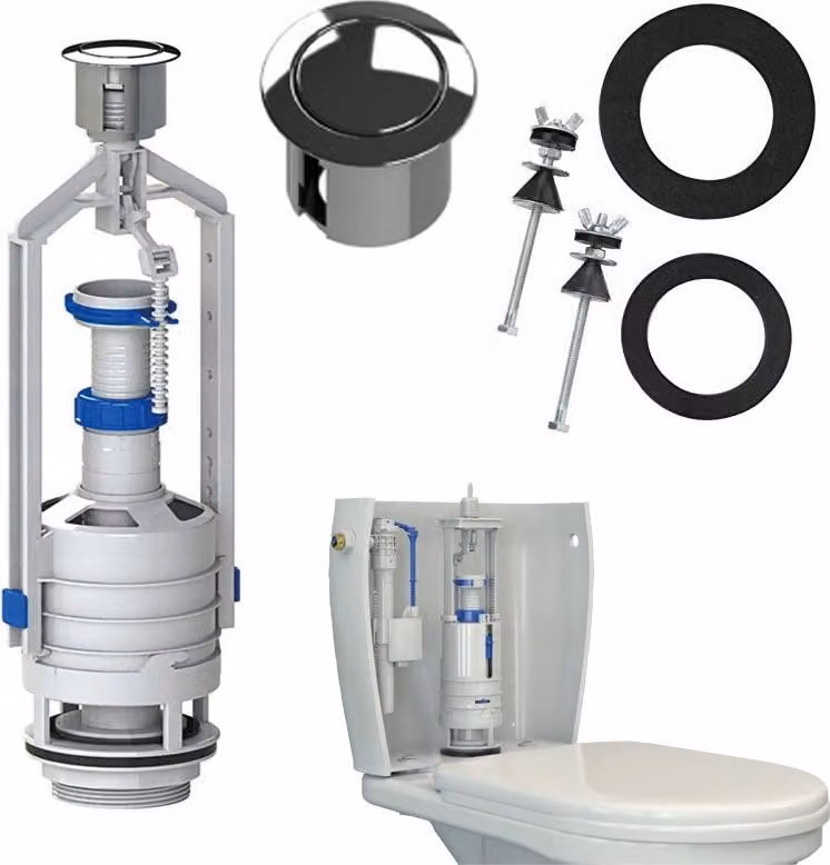 Valvola di scarico + kit di riparazione universale per Cersanit Roca