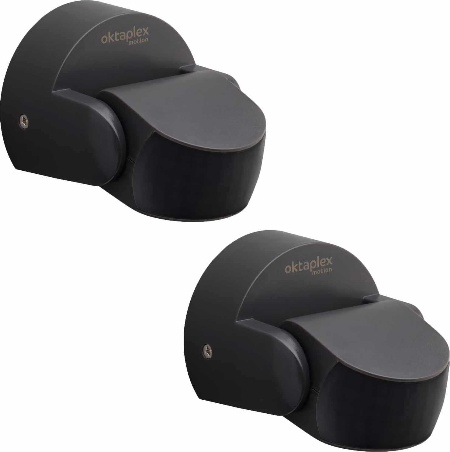 2x Oktaplex rilevatore di movimento orientabile IP65 sensore a infrarossi 180° con protezione antincendio 360° antracite per montaggio a parete e a soffitto