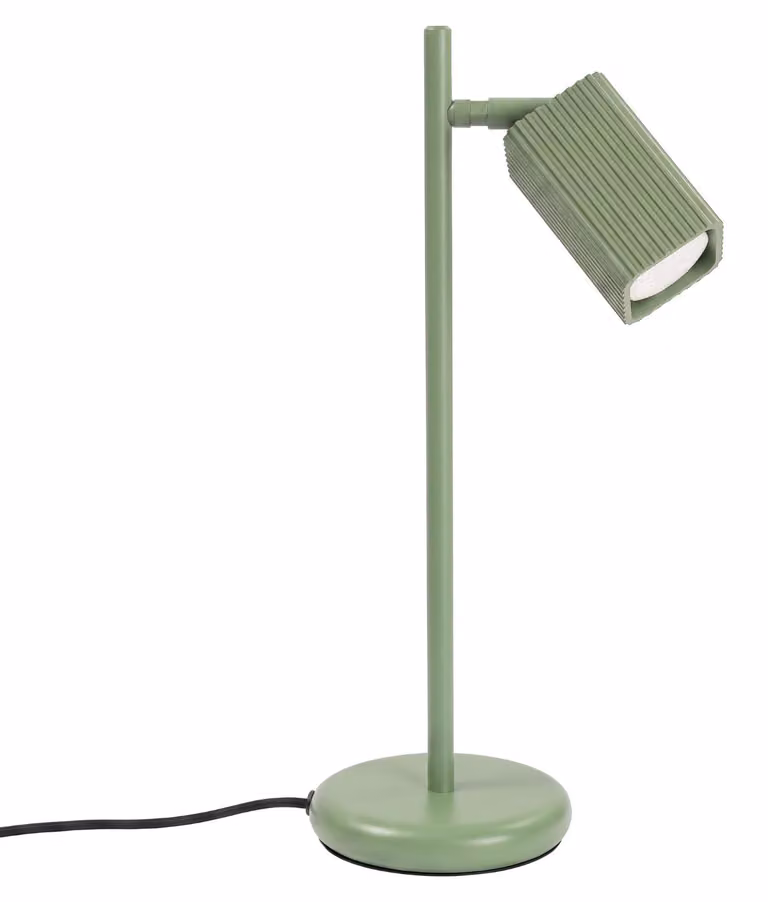 Lampada da tavolo RAYO verde salvia 1xGU10 10W alluminio 43x14,5x14,5cm Sollux Lighting