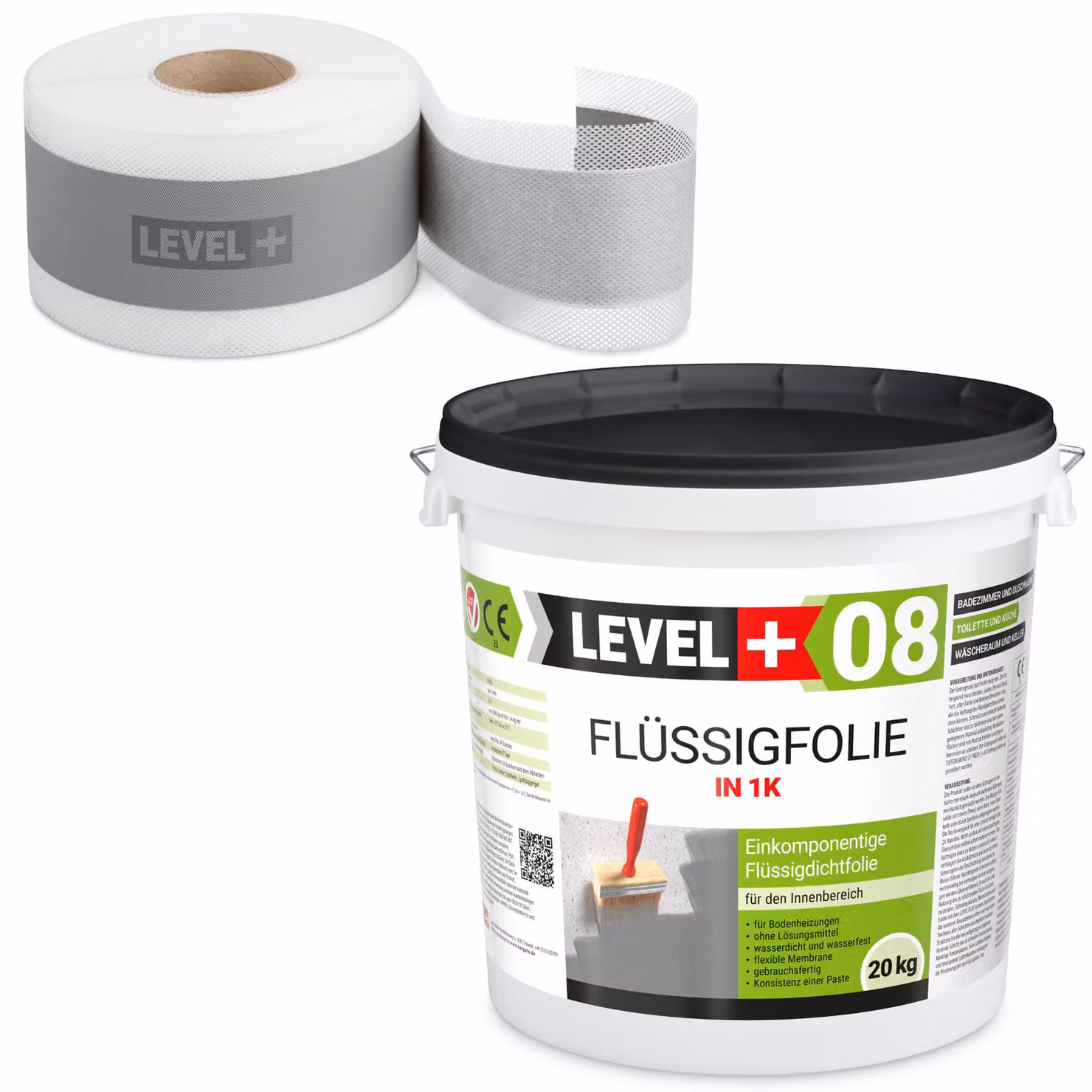 Set di sigillatura foglio liquido 20Kg + nastro sigillante 20M bagno doccia sigillatura SET47