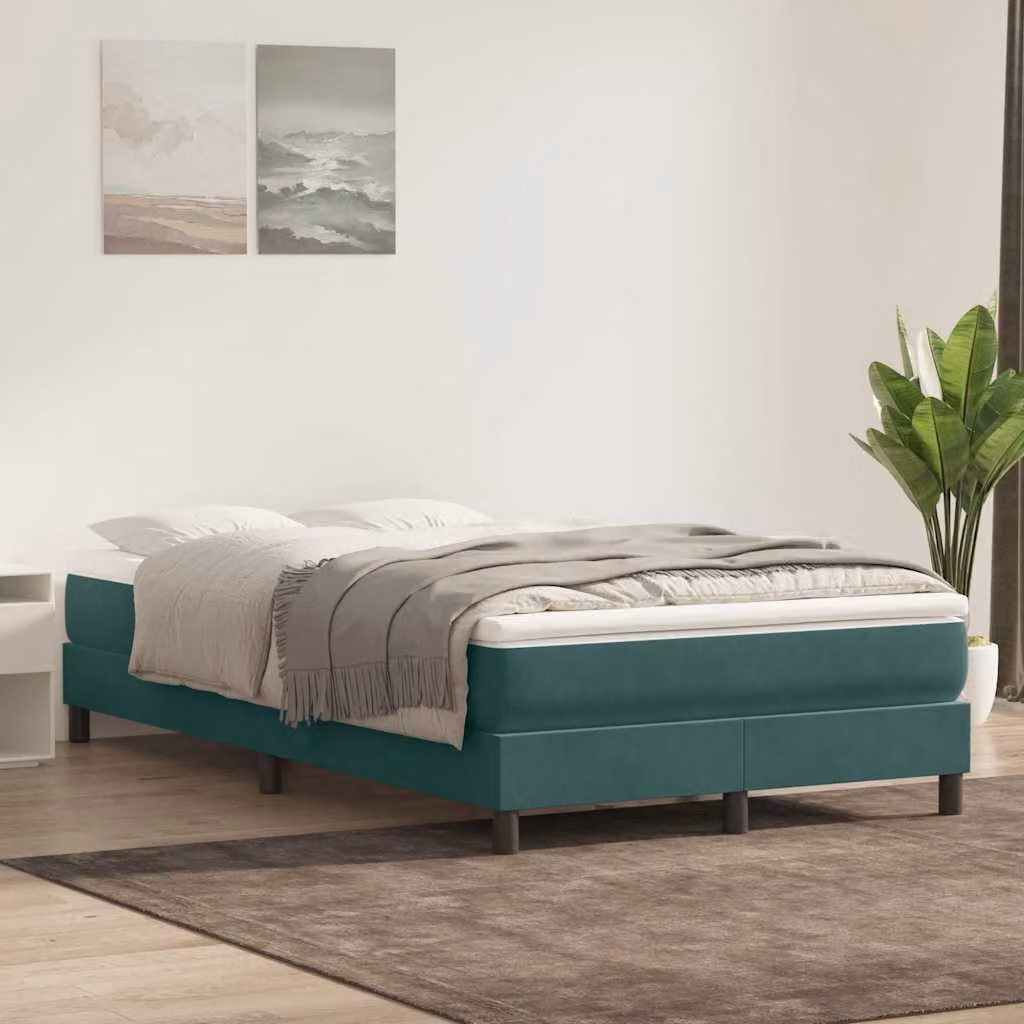 Maison Exclusive - Letto a Molle senza Materasso Verde Scuro 120x220 cm Velluto