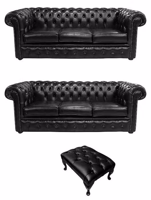 Chesterfield Polster Sofa Klassische Couch Polster Garnitur Sofagarnitur