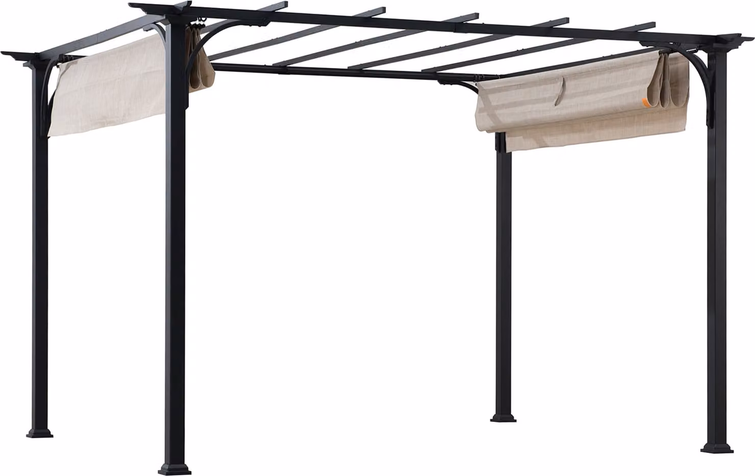 Sunjoy pergola / gazebo in acciaio 3x4 GIONA - 277cm x 363cm, bianco
