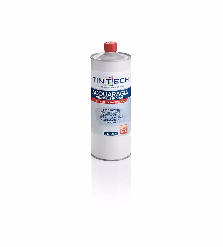 Tintech diluente acquaragia minerale 1L inodore per vernici sintetiche