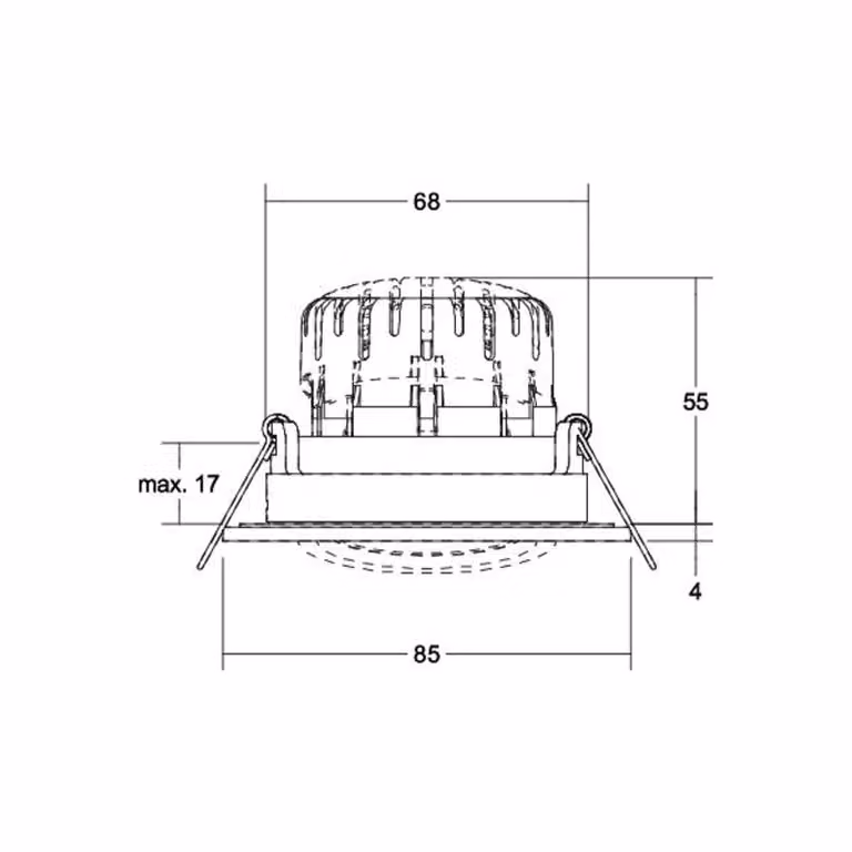 BRUMBERG BB23 spot IP65 RC driver angolare bianco BB23, dimmerabile, Bianco / Opale, Bagno, Alluminio, Downlight