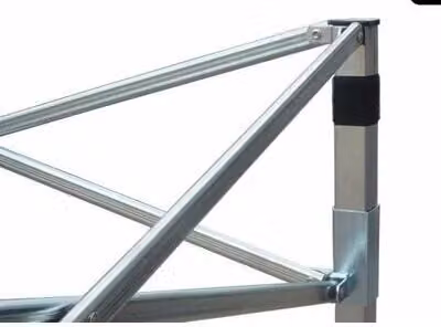 Tenda a forbice per feste 3x6 m in acciaio PREMIUM 450 g/m² - 4 pannelli laterali pieni, bianco