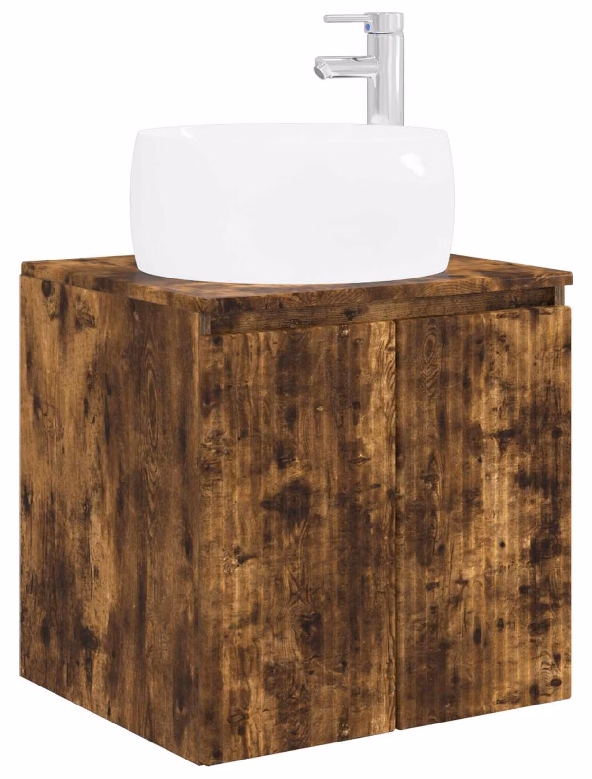 Mobile Lavabo da Parete Rovere Fumo 49,5 x 44,5 x 66 cm