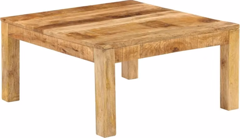 Tavolino da Salotto in Legno Massello di Mango 80x80x40cm