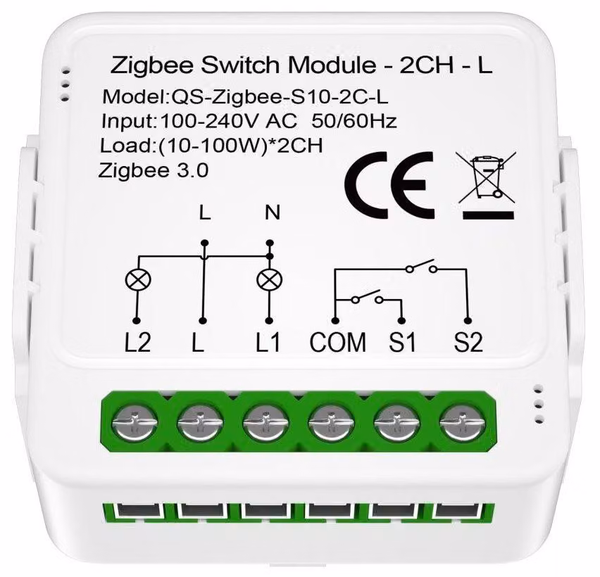 Controllore IMMAX NEO SMART (L) V8 a 2 pulsanti Zigbee 3.0, TUYA