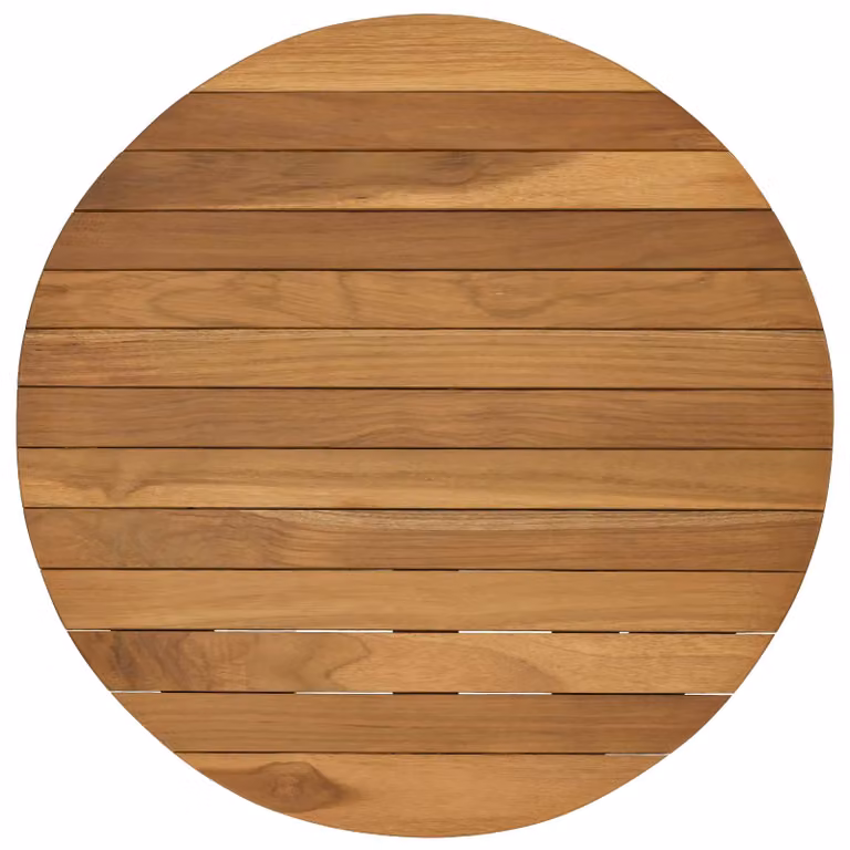 Piano del tavolo rotondo vidaXL in legno di teak solido marrone, Ø 50 x 3,5 cm