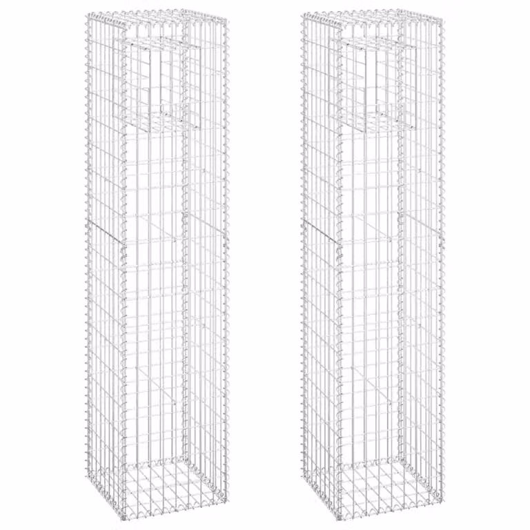 Cesti a Gabbione a Torre 2 pz 40x40x180 cm in Ferro
