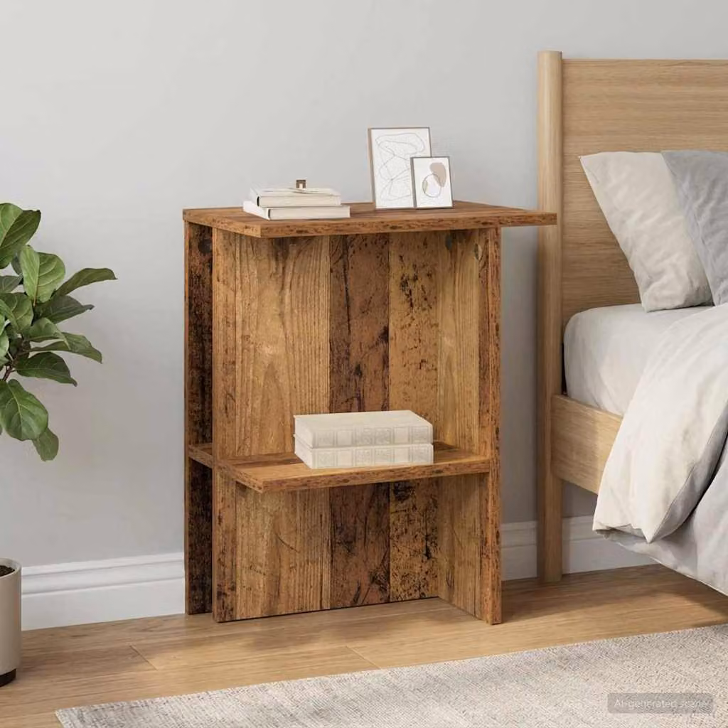 vidaXL Tavolino da salotto moderno in legno marrone L/P/H: 30 x 40 x 49 cm
