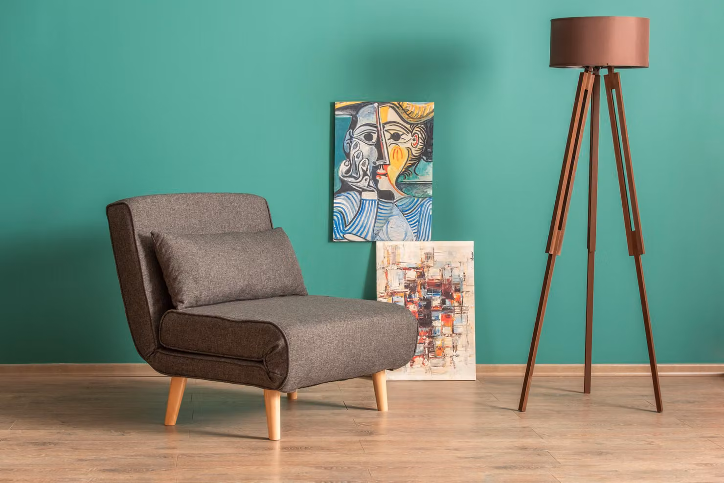 Hanah Home, Folde Single - Grigio scuro, divano letto a 1 posto, 100 % METALLO, grigio scuro, 180 x 80 cm