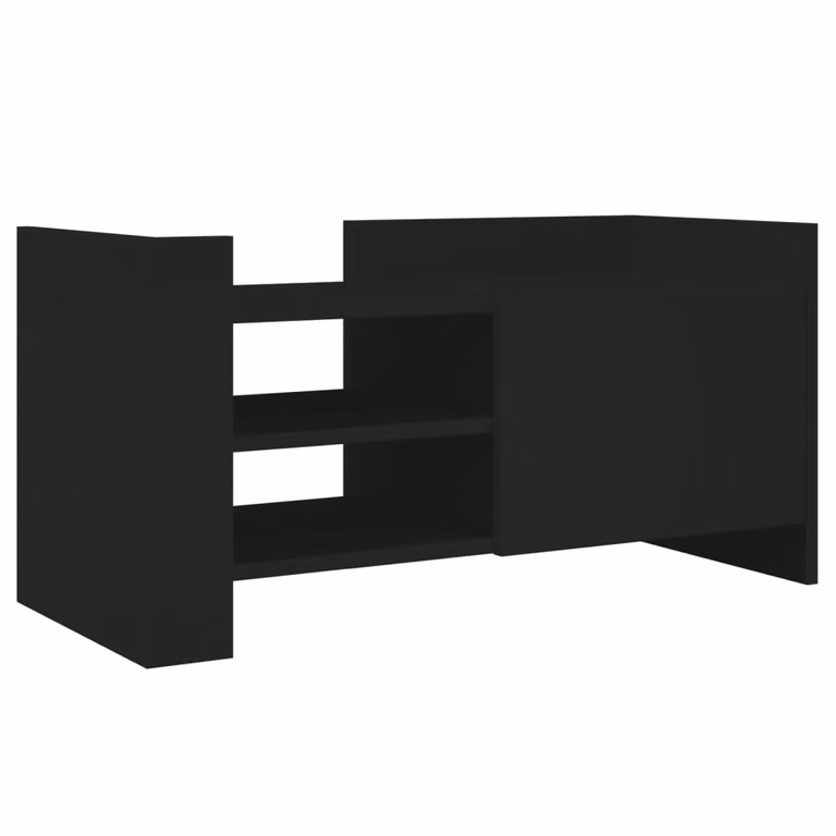 Mobile Porta TV Nero 80x35x40 cm in Legno Multistrato