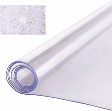 Tovaglia in PVC Trasparente VEVOR Impermeabile e Facile da Pulire, Protezione Rettangolare per Tavolo e Scrivania, L: 106,7 cm x P: 152,4 cm