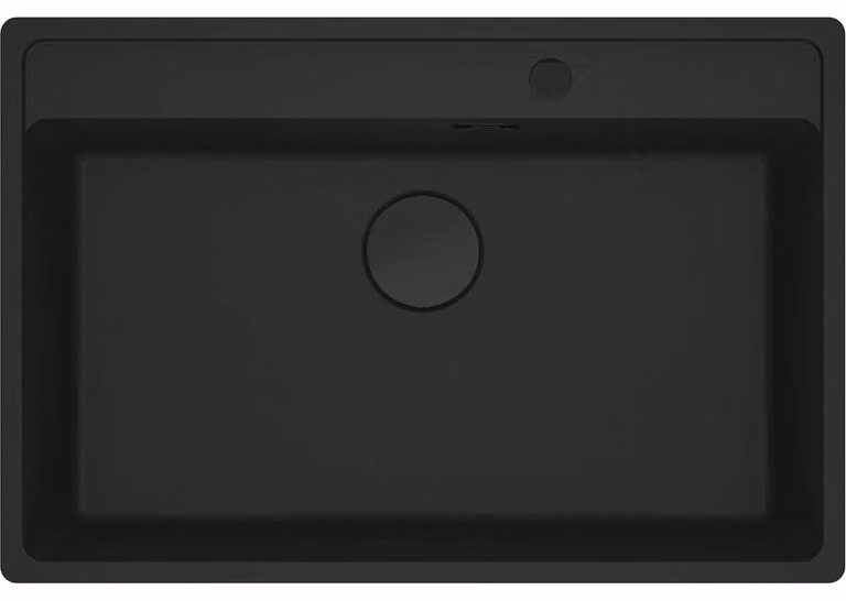 Franke Maris lavello da incasso Fragranit vasca MRG 210-72 A Nero Opaco Manopola rotante da 80 cm 135.0683.055