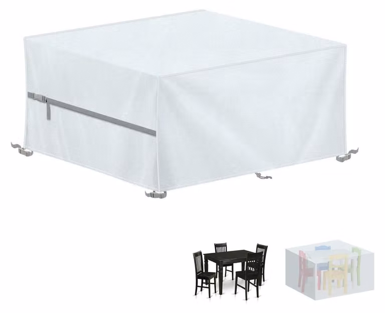 Copertura protettiva per mobili da giardino, dimensioni 130x100x75 cm, impermeabile, realizzata in tessuto Oxford 420D, resistente al vento e con protezione UV