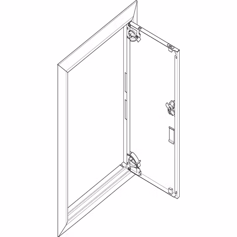 Cornice ABN + porta cieca 1x3 per quadro di distribuzione da incasso, a 1 fila GBRU13T