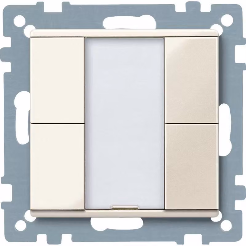 Schneider Electric Pulsante doppio plus, bianco lucido, sistema M MTN617244
