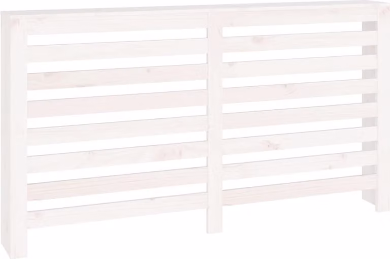 Copertura Termosifone Bianca 153x19x84 cm Legno Massello Pino