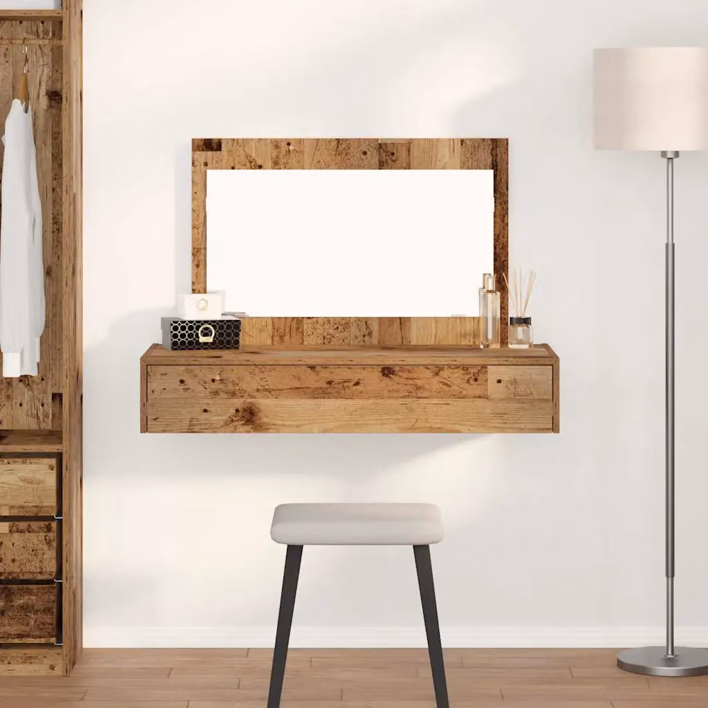 vidaXL Tavolo da Trucco Moderno in Legno Marrone L: 100 cm, P: 40 cm, H: 70 cm