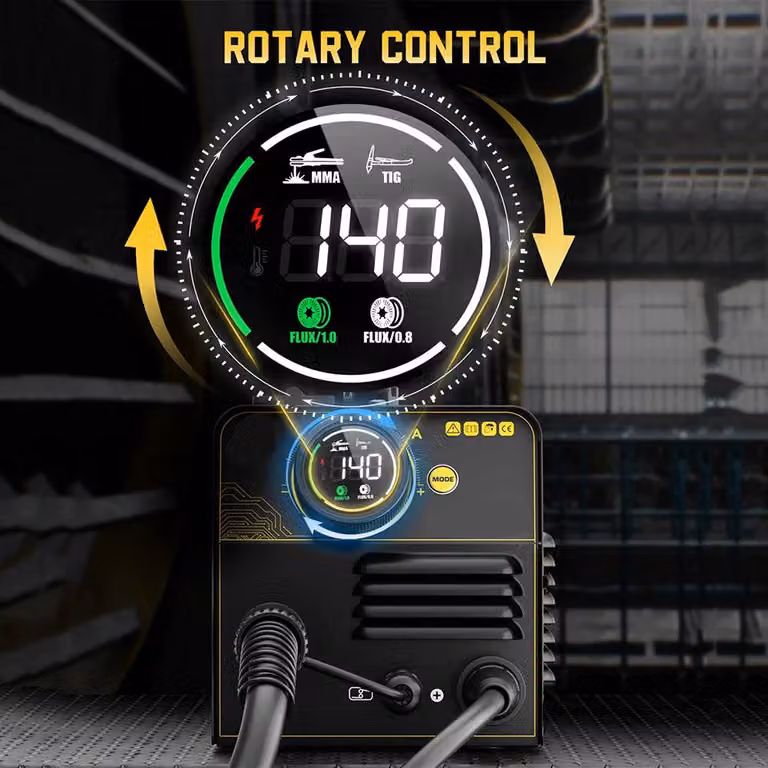 Saldatrice semi-automatica - 3 in 1 con torcia - Saldatrice inverter - MIG, MMA e TIG - Colore nero