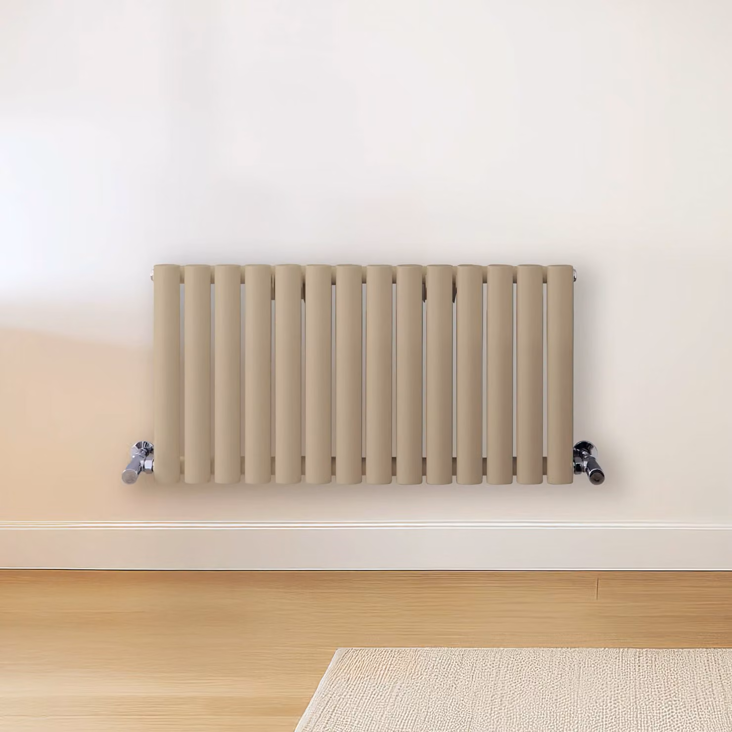Radiatore di Design Orizzontale Marrone (Elk Marrone) - 400mm x 826mm - Pannello Doppio  - Revive