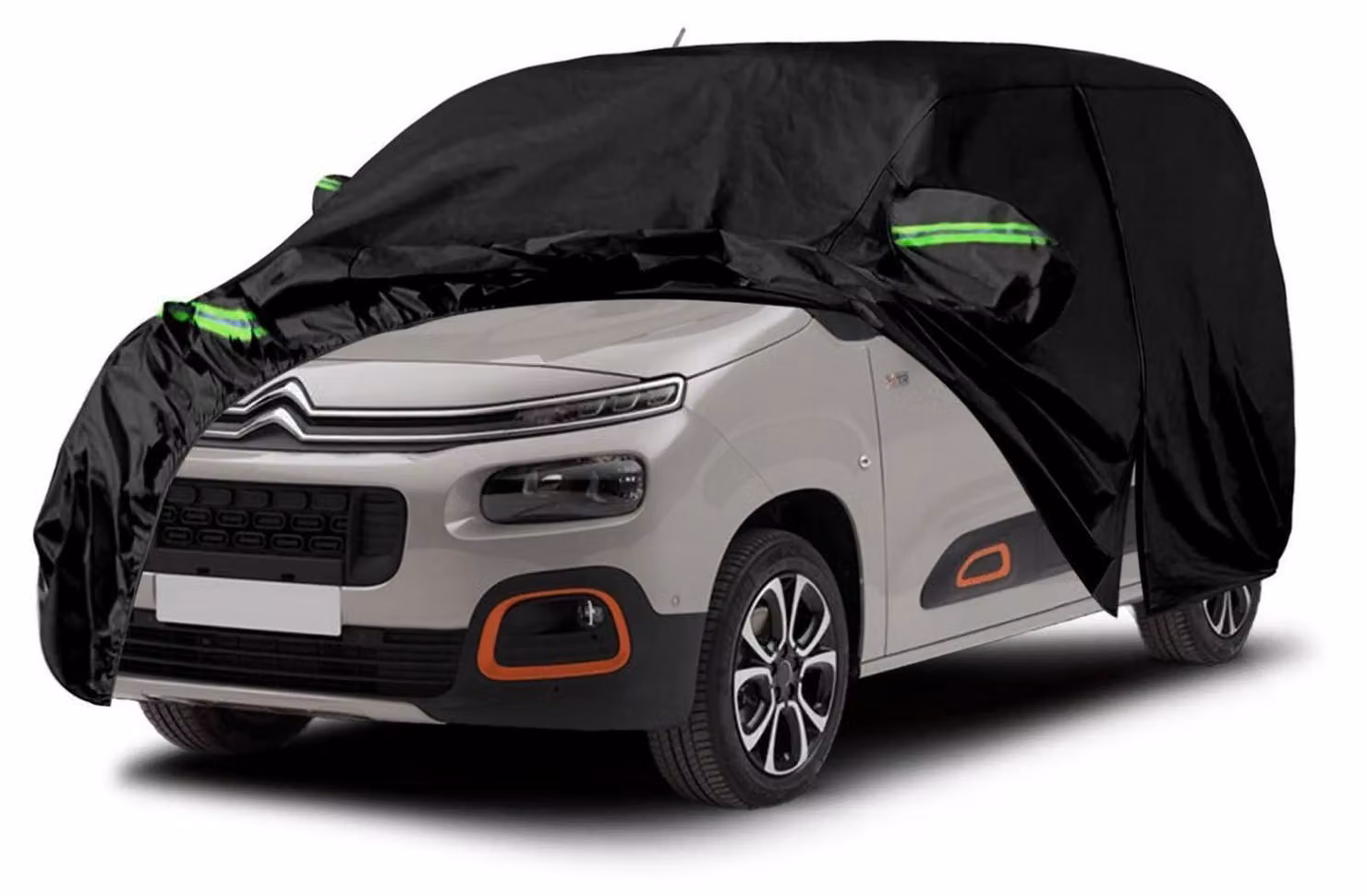 Copertura impermeabile per auto, compatibile con Citroen Berlingo dal 2018 al 2024 (modello a passo lungo), traspirante e con strisce riflettenti, dimensioni 187x75,6x73 cm