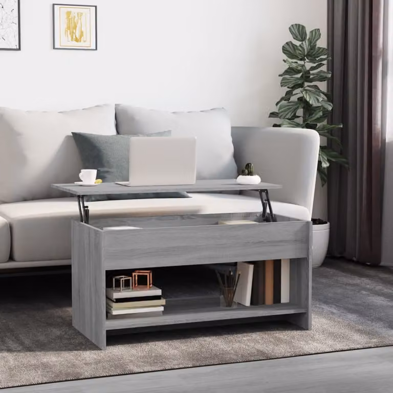 Maison Exclusive - Tavolino grigio Sonoma 102x50x52,5 cm Materiale ligneo