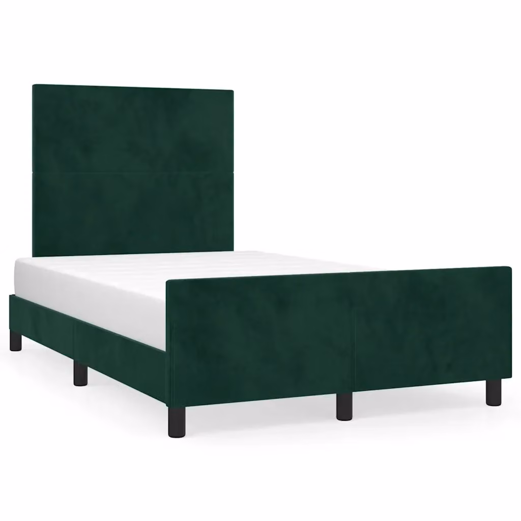 Giroletto vidaXL in Velluto Verde con Listelli in Legno di Larice L/P/H: 120 x 200 x 30 cm – 2