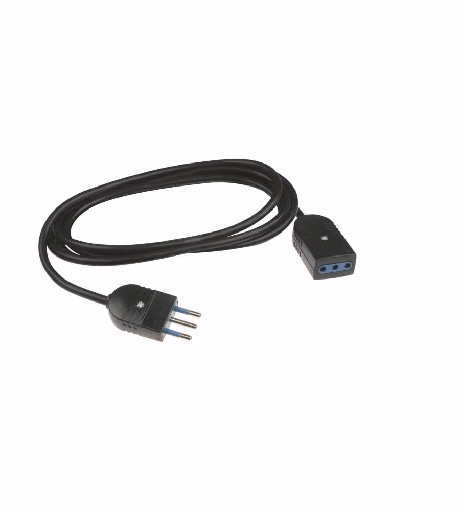 Prolunga elettrica POLYPOOL con cavo da 3 m, spina e presa 10A 2P+T, colore nero – 3