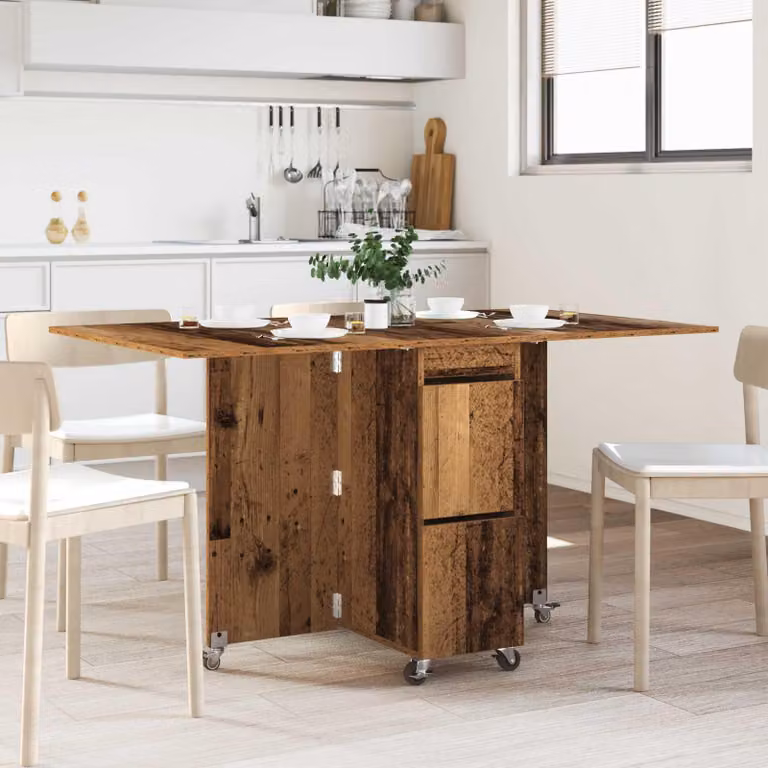 Maison Exclusive - Tavolo da pranzo, dimensioni 140 x 80 x 77 cm, realizzato in materiale composito di legno, legno riciclato, forma rettangolare