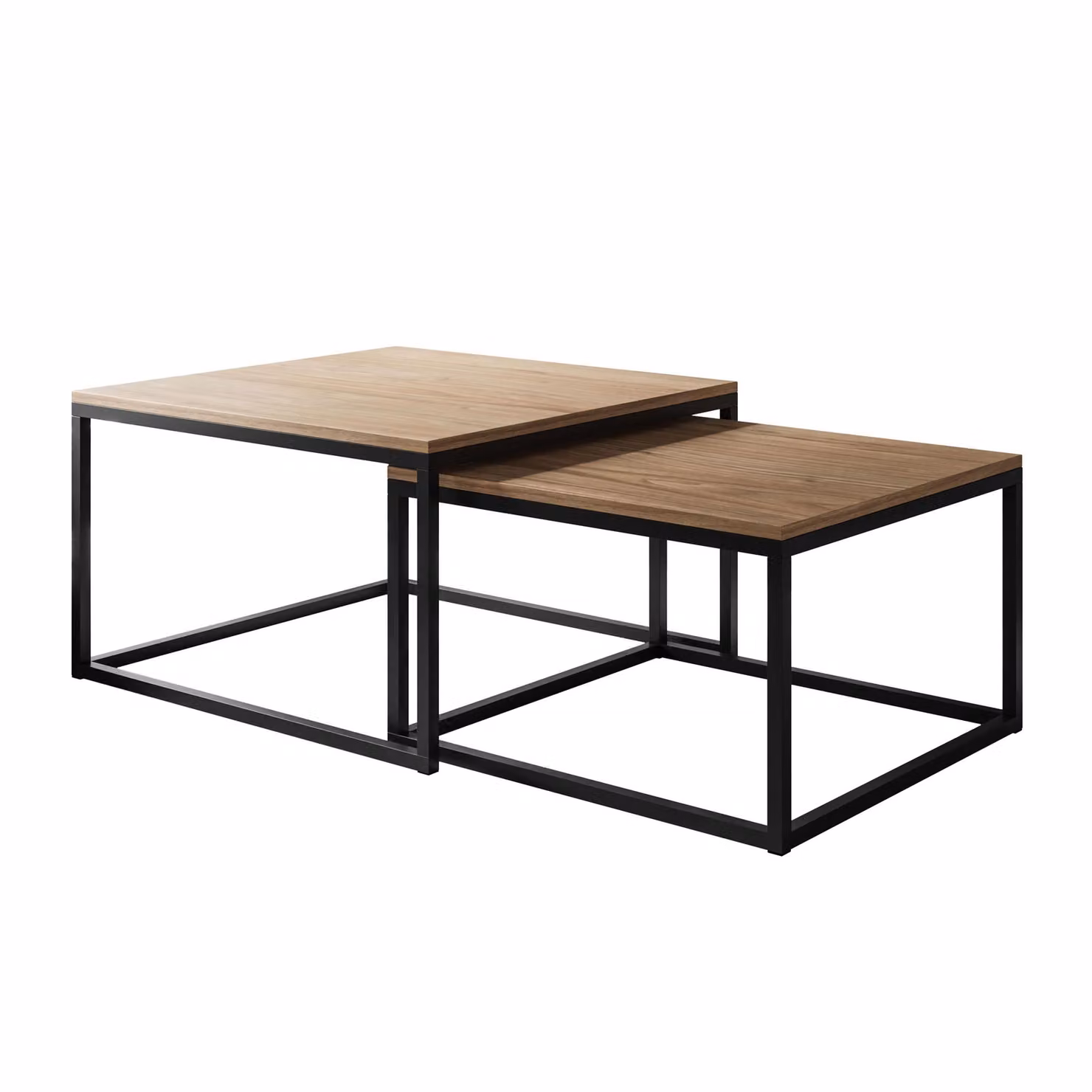 Set di tavolini ISA 2in1, nero / Columella