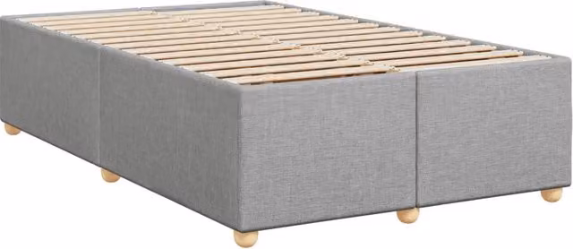 Letto matrimoniale | Letto per adulti | Giroletto senza Materasso Grigio Chiaro 120x190 cm in Tessuto